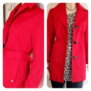 🌹Ellen Tracy🌹sz med Scarlet Red trench coat